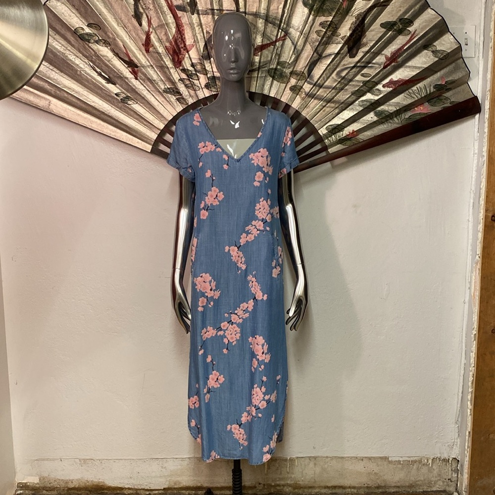 Billy T Chambray Dress, XS